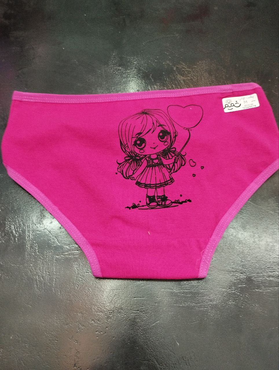 شورت نخی طرح دختر و بادکنک