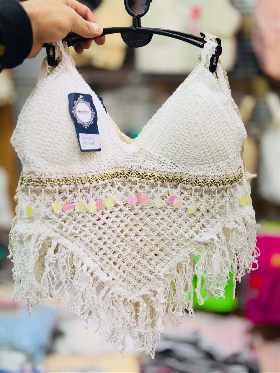 کراپ مکرومه قلاب بافی