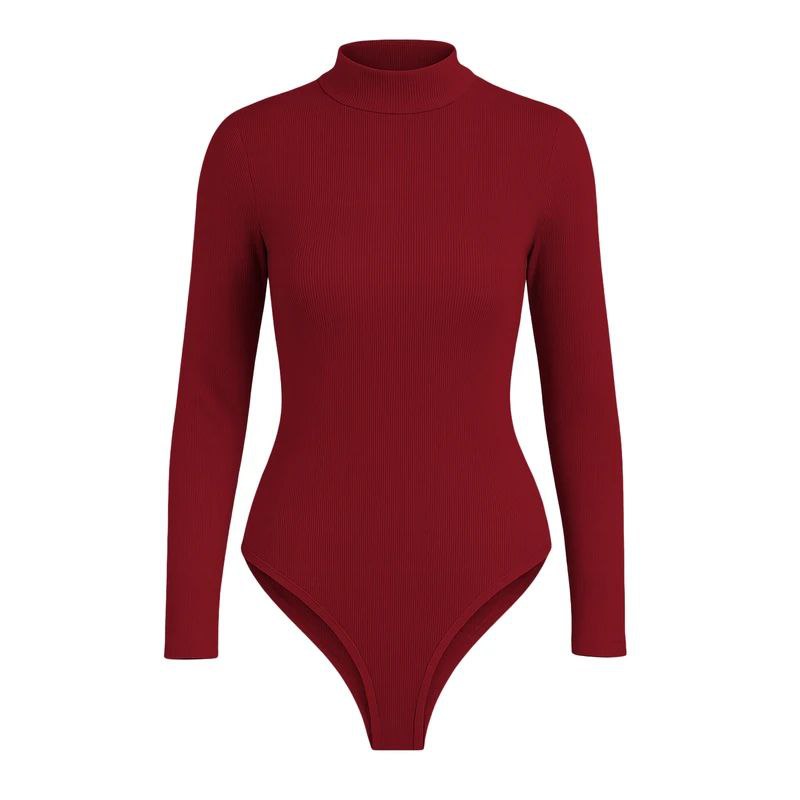 بادی زنانه تور خالدار یقه ایستاده