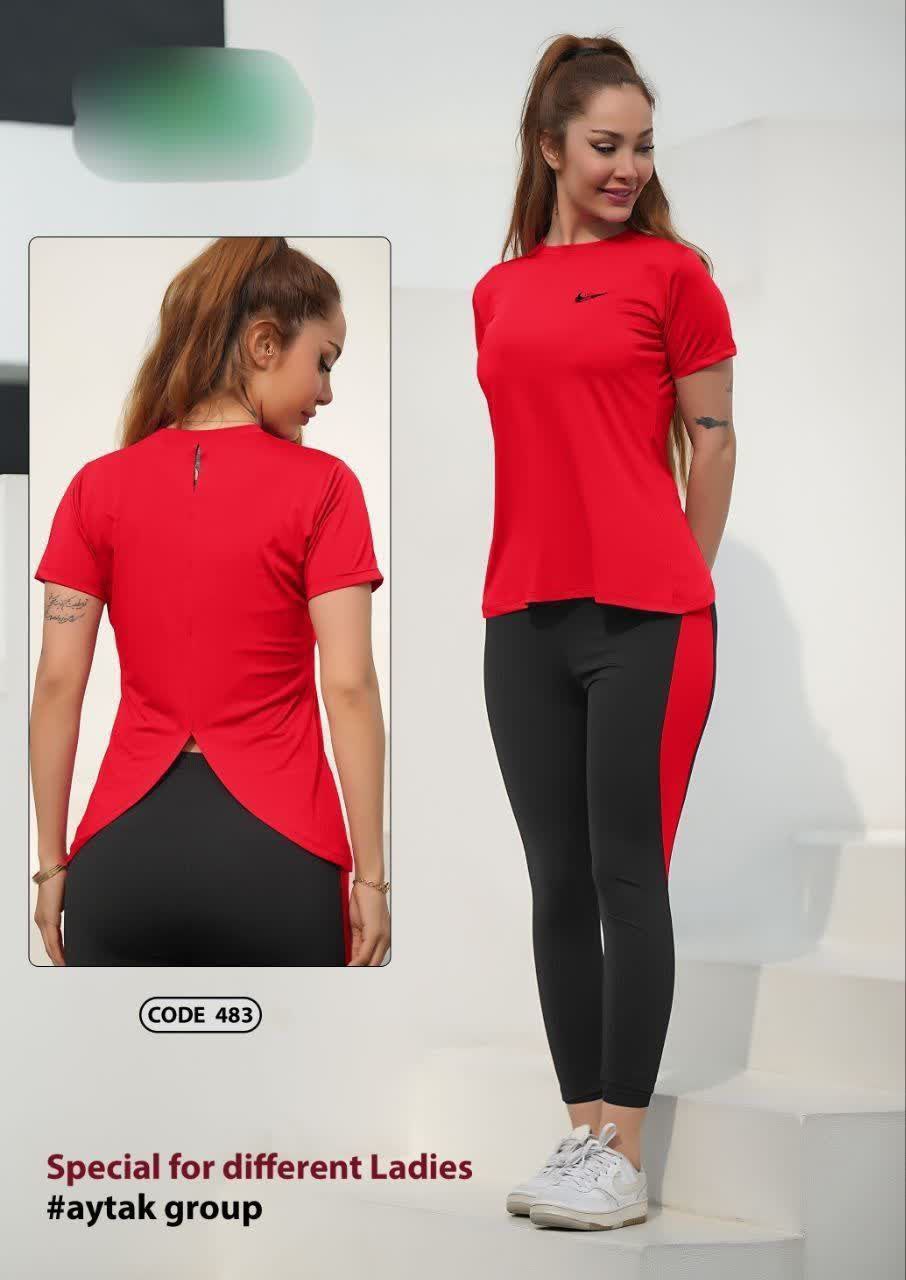 ست تیشرت پشت کارشده لگ‌ کمر پهن